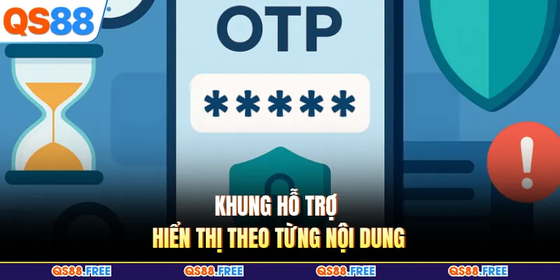 Khung hỗ trợ hiển thị theo từng nội dung
